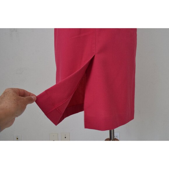Vintage‎ 90s Poly/Rayon/Linen Fushia Skirt size 8P | 24-28 waist - Picture 7 of 9